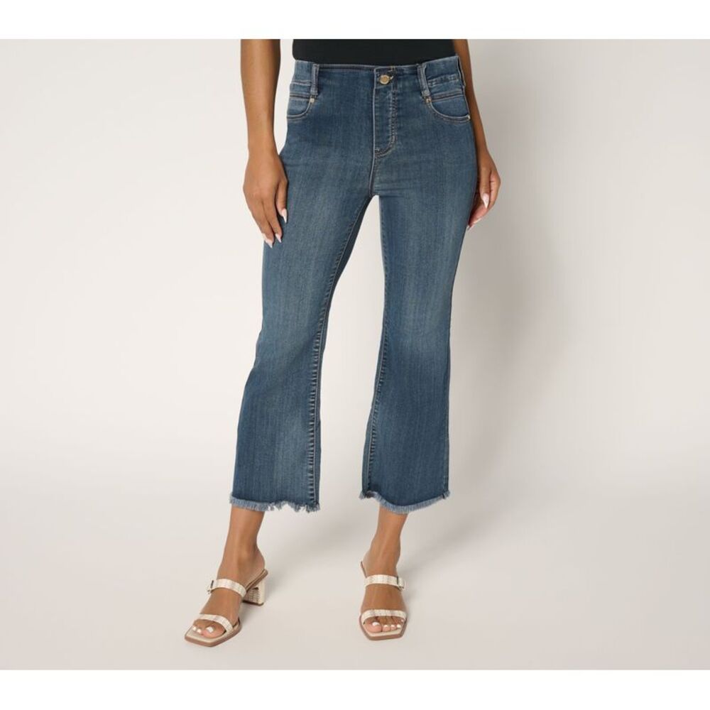 Liverpool Los Angeles Women's Pants Sz 0 Gia Glider Crop Jean Fray Blue A689241